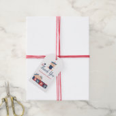 男の航海の子の赤ちゃんシャワーありがとう ギフトタグ (より糸付き)