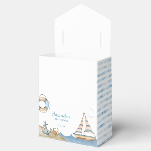 男の航海の子の赤ちゃんシャワーありがとう フェイバーボックス (オープン)