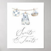 男の航海の子の赤ちゃんシャワーお菓子 ポスター (正面)