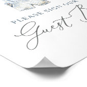 男の航海の子の赤ちゃんシャワーのゲストブックサイン ポスター (角)