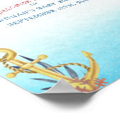 男の航海の子の赤ちゃんシャワーへようこそ ポスター (角)