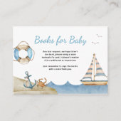 男の航海の子の赤ちゃんシャワーベビー エンクロージャーカード (正面)
