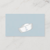 男の航海の子の赤ちゃんシャワーベビー エンクロージャーカード (裏面)