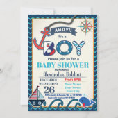 男の航海の子の赤ちゃんシャワー招待状 招待状 (正面)