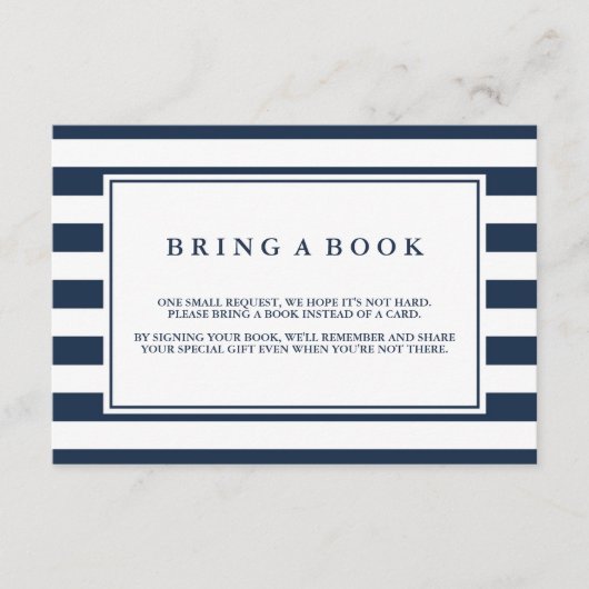 男の航海の子の赤ちゃんシャワー書要挿入 エンクロージャーカード (正面)