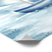 男の航海の子の赤ちゃんシャワー歓迎サイン ポスター (角)