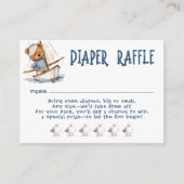 男の航海の子セーラーテディおむつベビーシャワー エンクロージャーカード (正面)