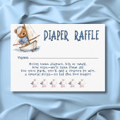 男の航海の子セーラーテディおむつベビーシャワー エンクロージャーカード