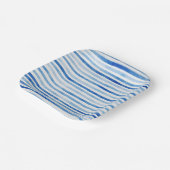 男の航海の子セーラーテディベアストライプベビーシャワー ペーパープレート (傾斜あり)