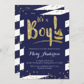 男の航海の子ベイビーシャワー招待状 招待状 (正面/裏面)