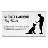 男の訓練の犬 マグネット名刺 (正面)