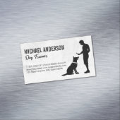 男の訓練の犬 マグネット名刺 (インサイチュ)