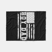 男の誇りを持った子の父のパパパパクリスマスの父親 フリースブランケット (正面(横))