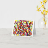 「男の読子は本だ」と折り畳んだグリーティングカード カード (黄色い花)