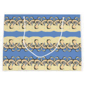 男の赤ちゃんおしゃぶり抽象芸術 ラージペーパーバッグ (正面)