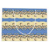 男の赤ちゃんおしゃぶり抽象芸術 ラージペーパーバッグ (裏面)