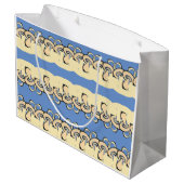 男の赤ちゃんおしゃぶり抽象芸術 ラージペーパーバッグ (裏面アングル)