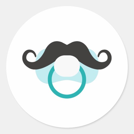 男の赤ちゃんおしゃぶり ラウンドシール (正面)