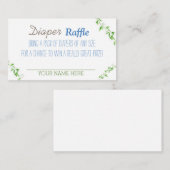 男の赤ちゃんおむつラッフルチケット エンクロージャーカード (正面/裏面)
