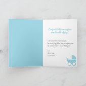 男の赤ちゃんおめでとうカード付きベビーカー カード (内部)