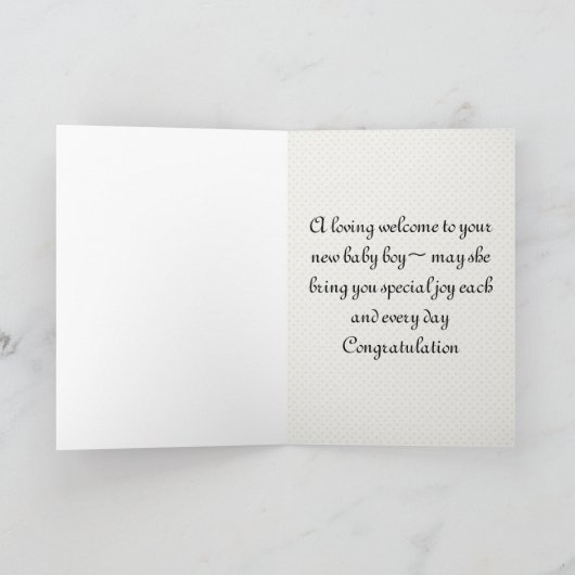 男の赤ちゃんおめでとうカード カード (内部)