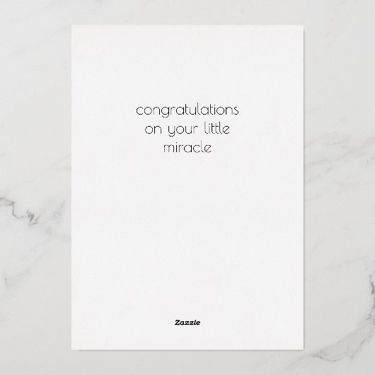 男の赤ちゃんおめでとうフォイルカード 箔シーズンカード (裏面)