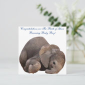 男の赤ちゃんおめでとう誕生カード 招待状 (スタンド正面)