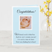 男の赤ちゃんおめでとう カード (黄色い花)