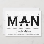 男の赤ちゃんおもしろい名前をカスタムする出生通知カード 案内状 (正面)
