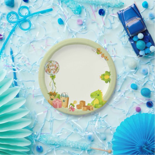 男の赤ちゃんおもちゃ誕生日パーティー ペーパープレート (パーティー)
