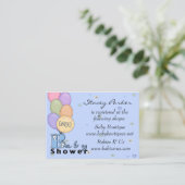 男の赤ちゃんお祝いレジストリカード エンクロージャーカード (スタンド正面)