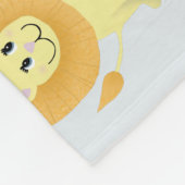 男の赤ちゃんかわいいブルージャングルサファリマイルストーン フリースブランケット (角)