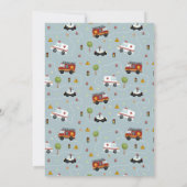 男の赤ちゃんかわいい青い交通警察の赤ちゃんシャワー 招待状 (裏面)