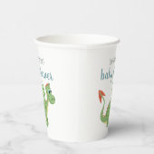 男の赤ちゃんかわいい魔法の緑のドラゴンベビーシャワー 紙コップ (右)