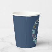 男の赤ちゃんかわいい1stブルーウォーターの色の下の海 紙コップ (右)