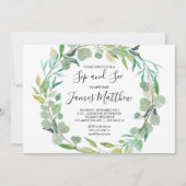 男の赤ちゃんがすすり、招待状、緑の草木に沢山与えるのを見て下さい 招待状 (正面)