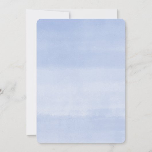 男の赤ちゃんが咲いているシャワー(メールで青いフローラ) 招待状 (裏面)