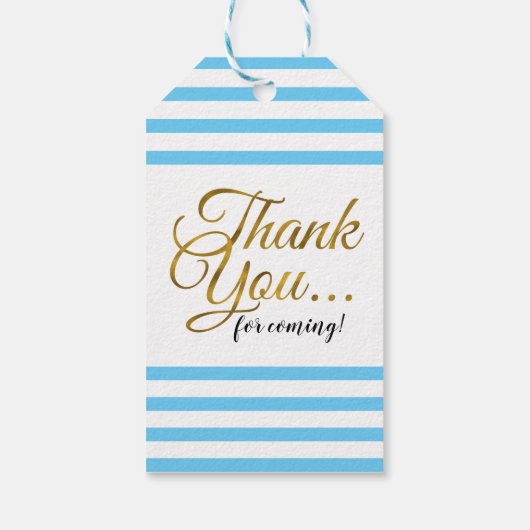 男の赤ちゃんが赤ちゃんシャワー醸造ありがとう ギフトタグ (裏面)