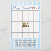 男の赤ちゃんとテディベア赤ちゃんシャワーゲーム チラシ (正面)