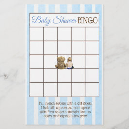 男の赤ちゃんとテディベア赤ちゃんシャワーゲーム チラシ