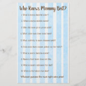 男の赤ちゃんとテディベア赤ちゃんシャワーゲーム チラシ (裏面)