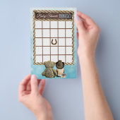 男の赤ちゃんとテディベア赤ちゃんシャワーゲーム チラシ (ハンドル)