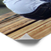 男の赤ちゃんとテディベア ポスター (角)