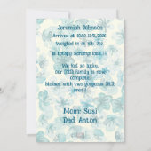 男の赤ちゃんと兄弟姉妹新規到着 案内状 (裏面)