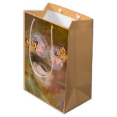 男の赤ちゃんと女児の双子 ミディアムペーパーバッグ (裏面アングル)