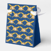 男の赤ちゃんと犬の野球をテーマにした赤ちゃんシャワー フェイバーボックス (裏面サイド)