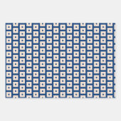 男の赤ちゃんと犬の野球をテーマにした赤ちゃんシャワー ラッピングペーパーシート (正面3)