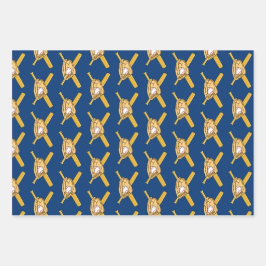 男の赤ちゃんと犬の野球をテーマにした赤ちゃんシャワー ラッピングペーパーシート (正面2)