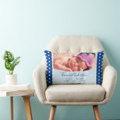 男の赤ちゃんと生まれたばかりの誕生の状態と写真 ランバークッション (椅子)