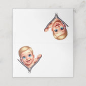 男の赤ちゃんのぞき赤ちゃんシャワー白ありがとう プレイスカード (外部開封)